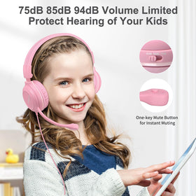 SIMOLIO earcup showing 3-level volume limiter for safer listening