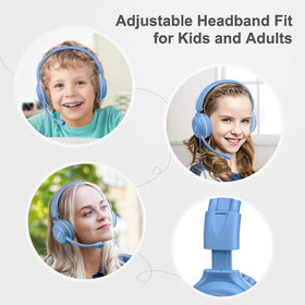 SIMOLIO folded headset with carrying pouch for convenient portability