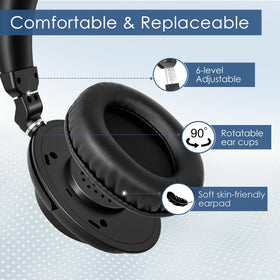 SIMOLIO comfortable earmuffs and retractable headband for seniors