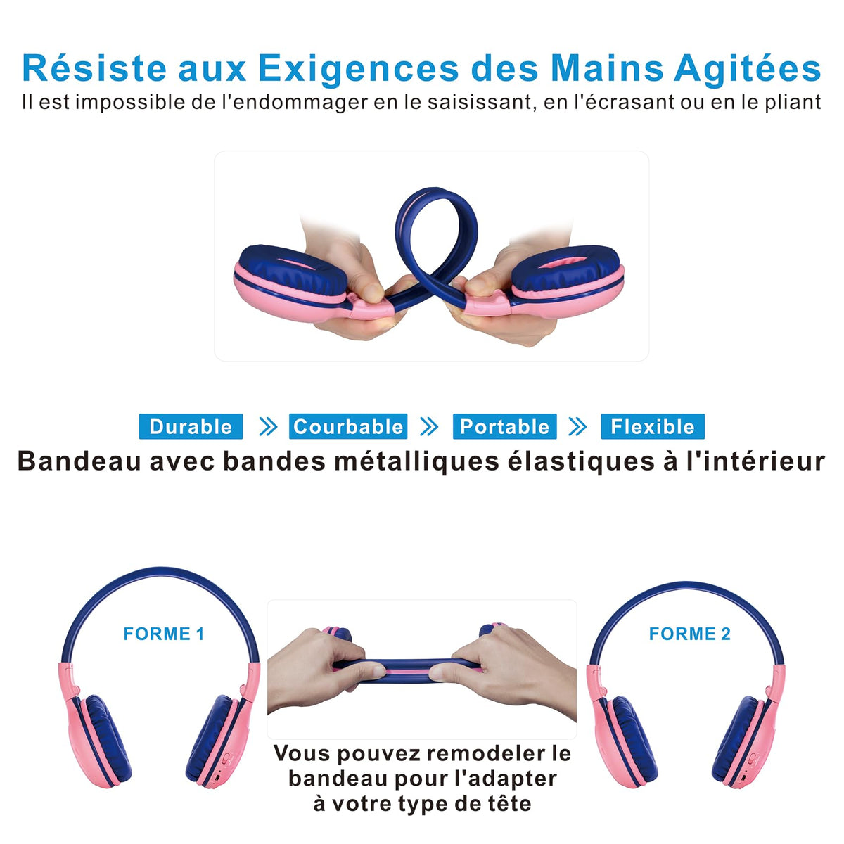 SIMOLIO headphones with built-in microphone for hands-free calls