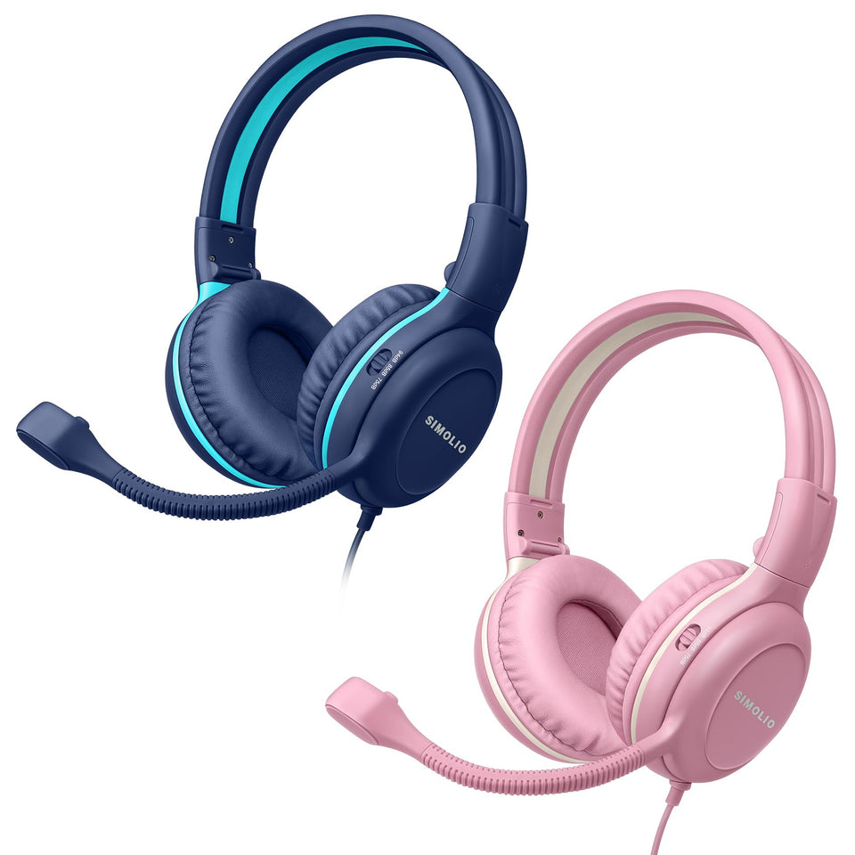 SIMOLIO front view of headset showing build and color with comfortable fit