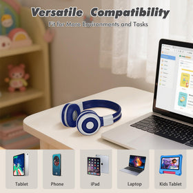 SIMOLIO Kids headphones 40mm drivers delivering rich stereo sound and clear highs.
