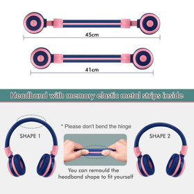 SIMOLIO Kids Headphones foldable design fits backpacks and travel