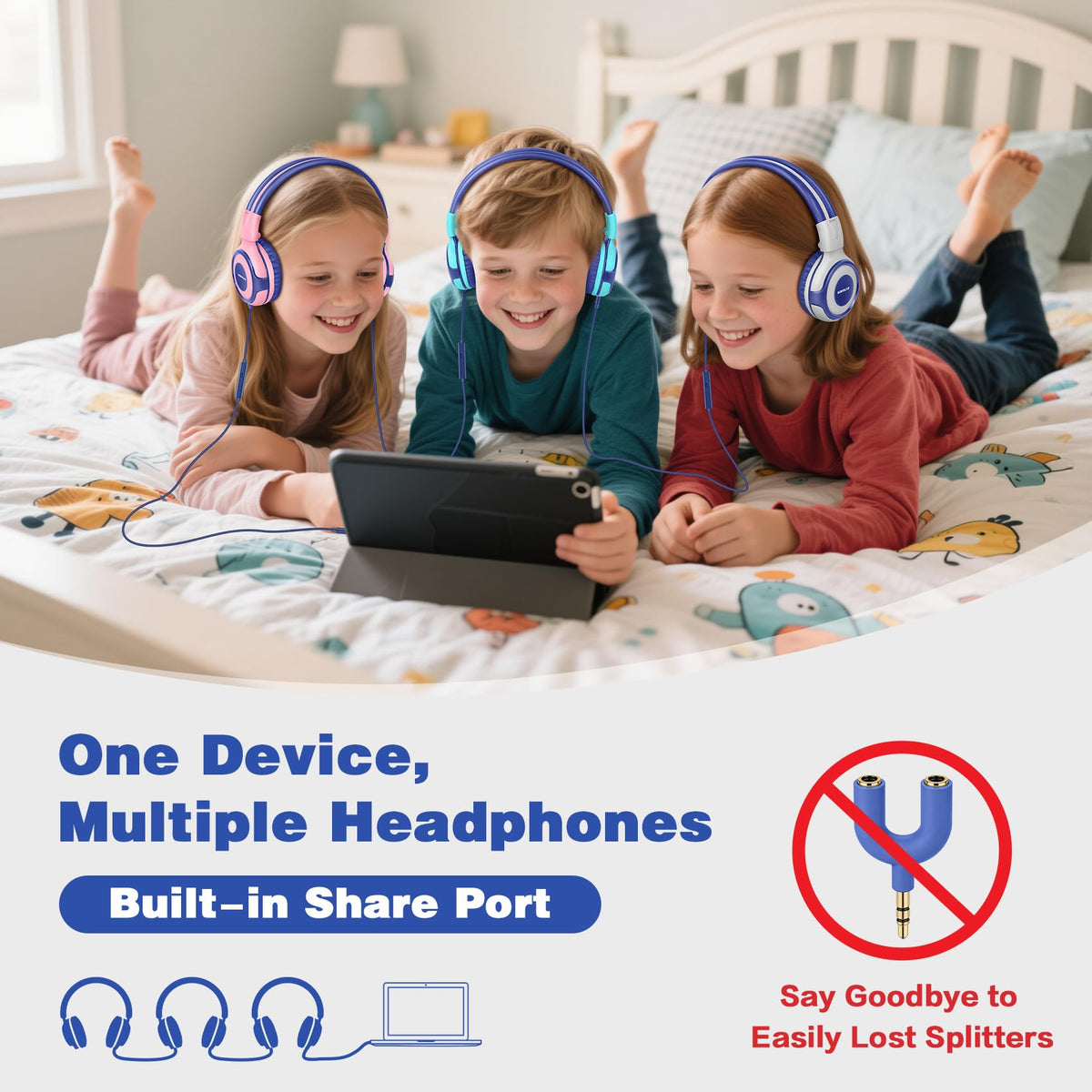 SIMOLIO Manyshare 85dB everyday mode supports study and play with clear audio