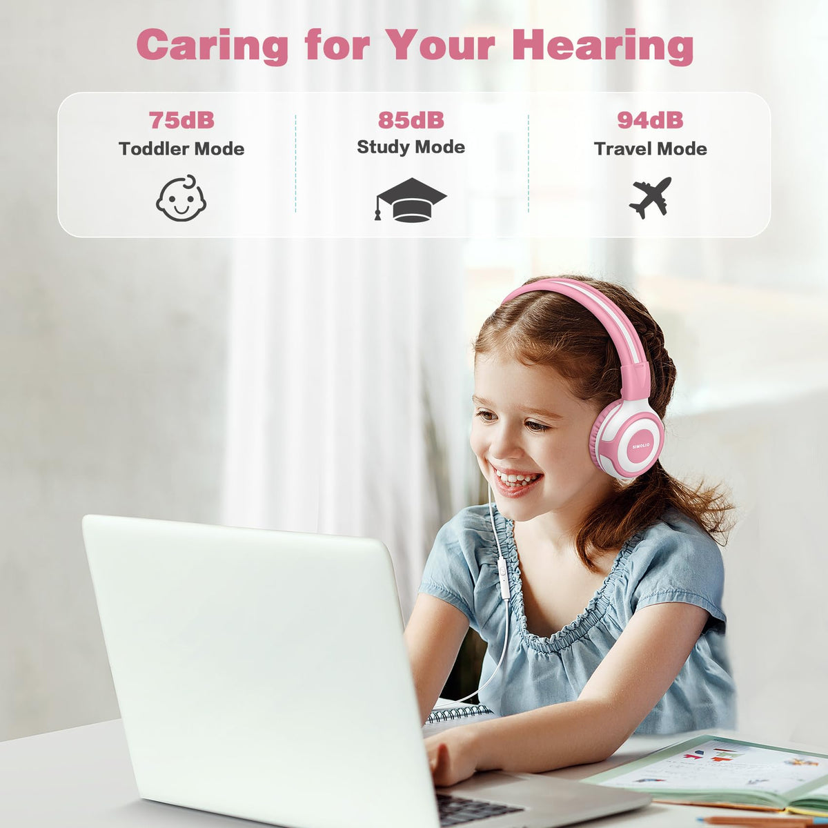 SIMOLIO soft protein ear cushion close-up for comfortable long wear