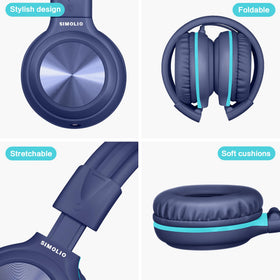 SIMOLIO Manyshare over-ear design with passive noise isolation for focused listening.