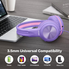 SIMOLIO Manyshare Series purple headphones ideal for tablet learning