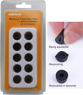 SIMOLIO replacement tips provide a snug seal for reduced external noise.