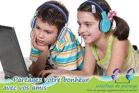 Sharing jack on SIMOLIO headphones enables audio sharing