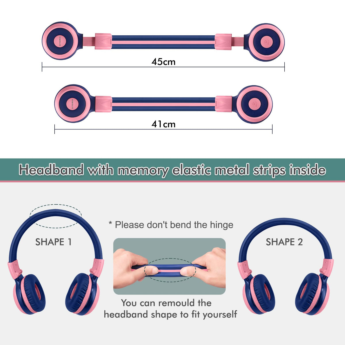 SIMOLIO headphones beside backpack showing portable school size