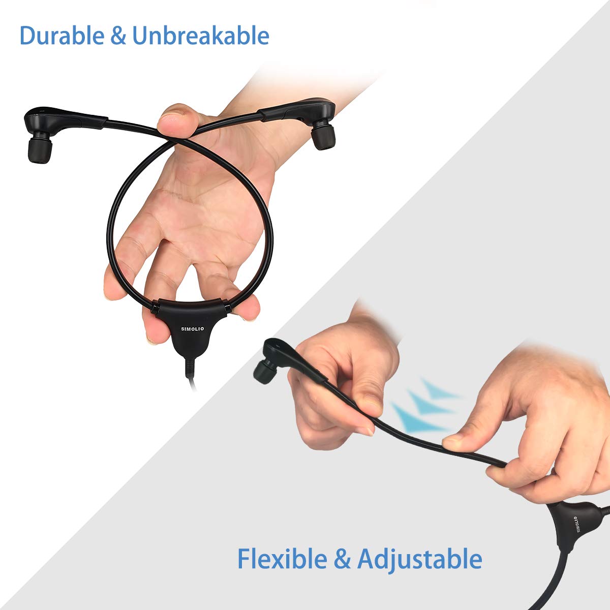 SIMOLIO SM-901TV comfortable lightweight design shown in use.