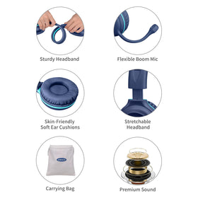 SIMOLIO ear cushion texture demonstrating soft comfort for long wear