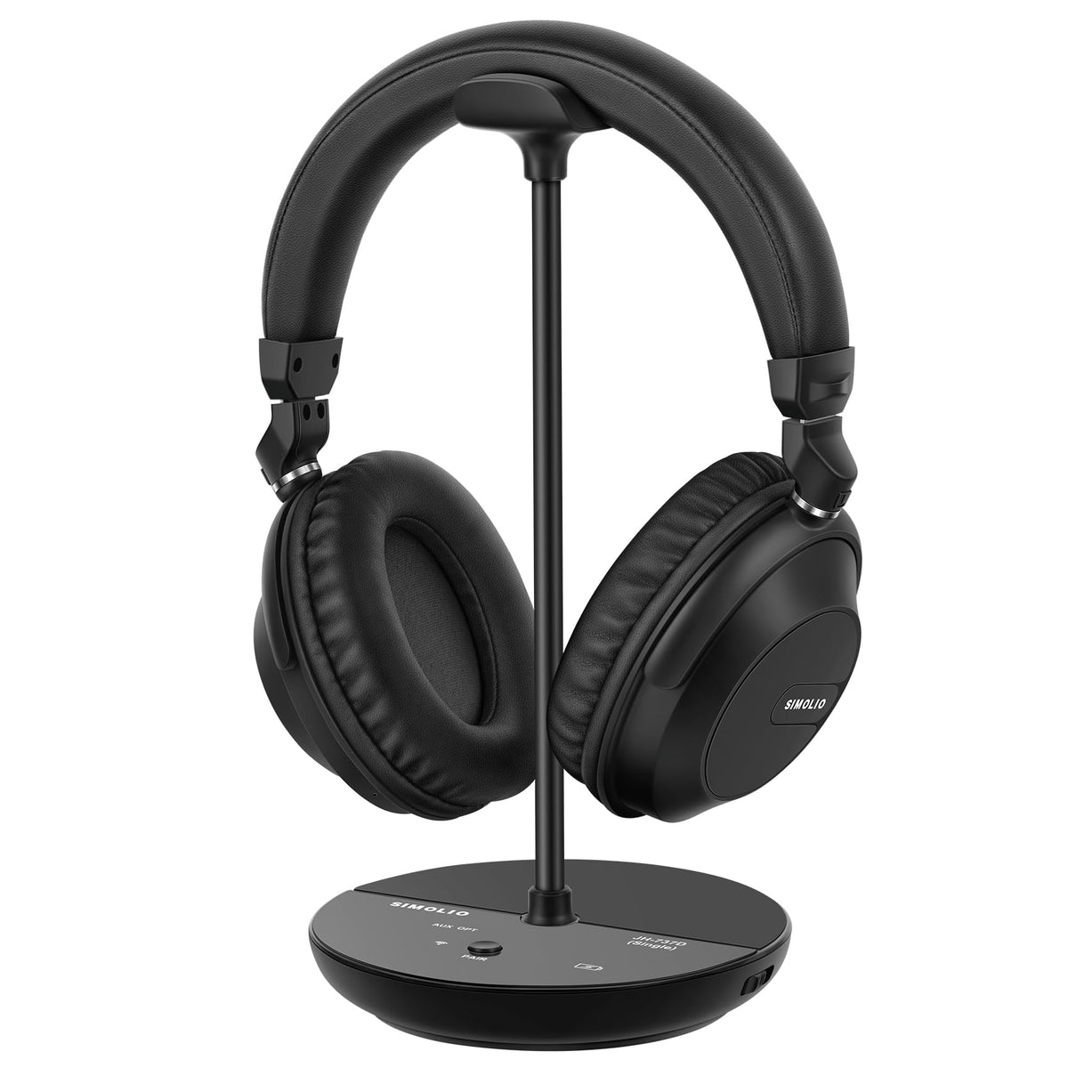 SIMOLIO TV headphones with independent volume control for personalized listening