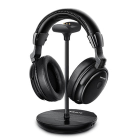 SIMOLIO wireless TV headphones worn over ears for clear TV dialogue.