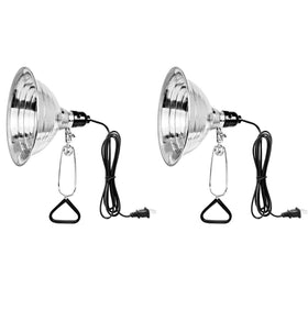 Simple Deluxe clamp lamp with 8.5-inch reflector, front view for focused studio lighting.