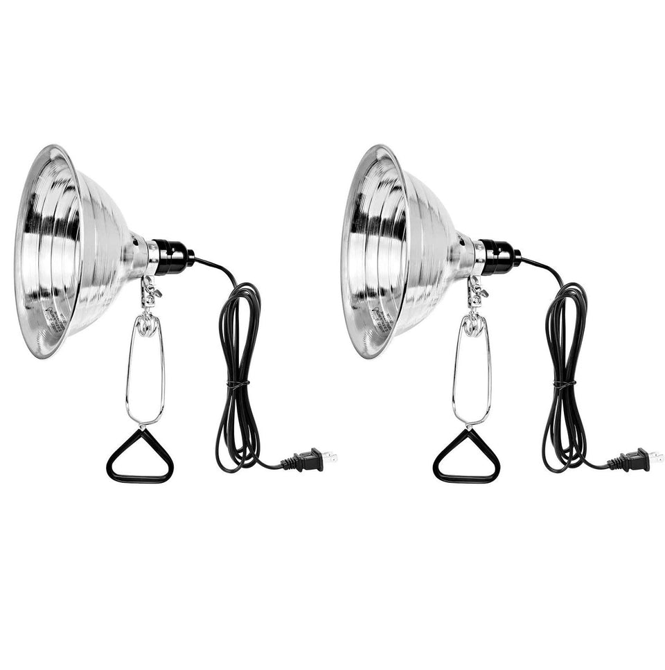 Simple Deluxe clamp lamp with 8.5-inch reflector, front view for focused studio lighting.