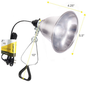 Simple Deluxe clamp lamp showing the 360-degree adjustment joint for precise lighting.