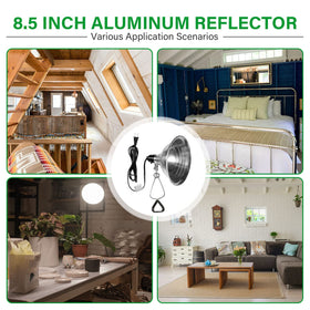 Simple Deluxe clamp lamp 2-pack with no bulb included for ready setup.