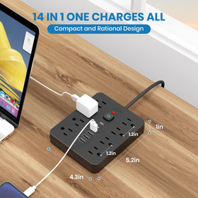 Simple Deluxe JouleLoom 5 ft extension cord offers flexible reach.