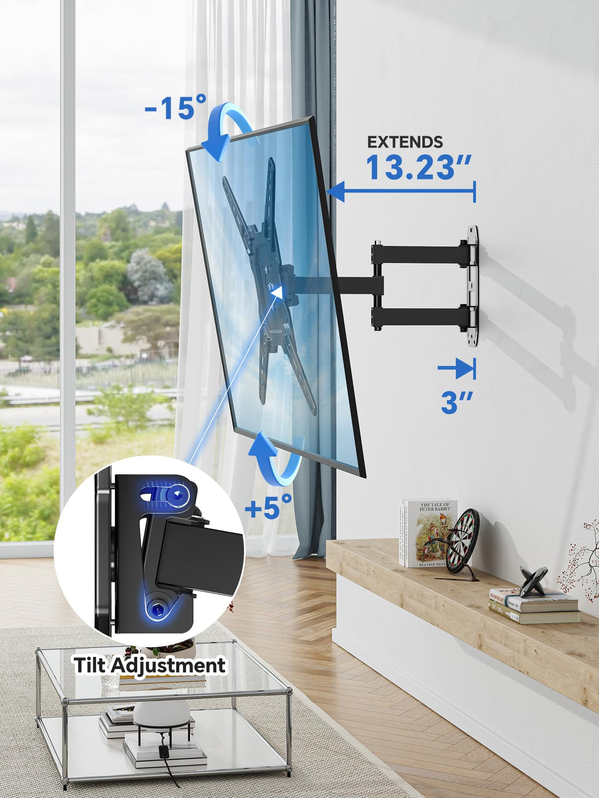Simple Trending mount supports 400x400mm VESA for broad compatibility.