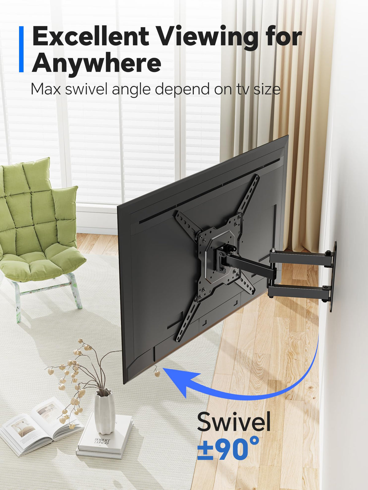 Simple Trending wall mount holds up to 77 pounds securely.