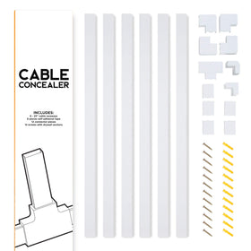 SimpleCord next to a ruler showing 25-inch raceway length for scale