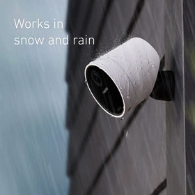SimpliSafe outdoor camera weather-resistant performance in rain and snow