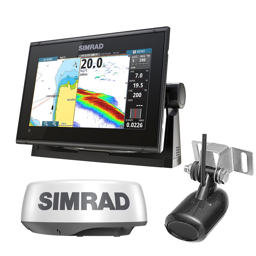 Simrad GO9 XSE with HALO20 radar on deck enhances coastal navigation and fishfinding awareness.