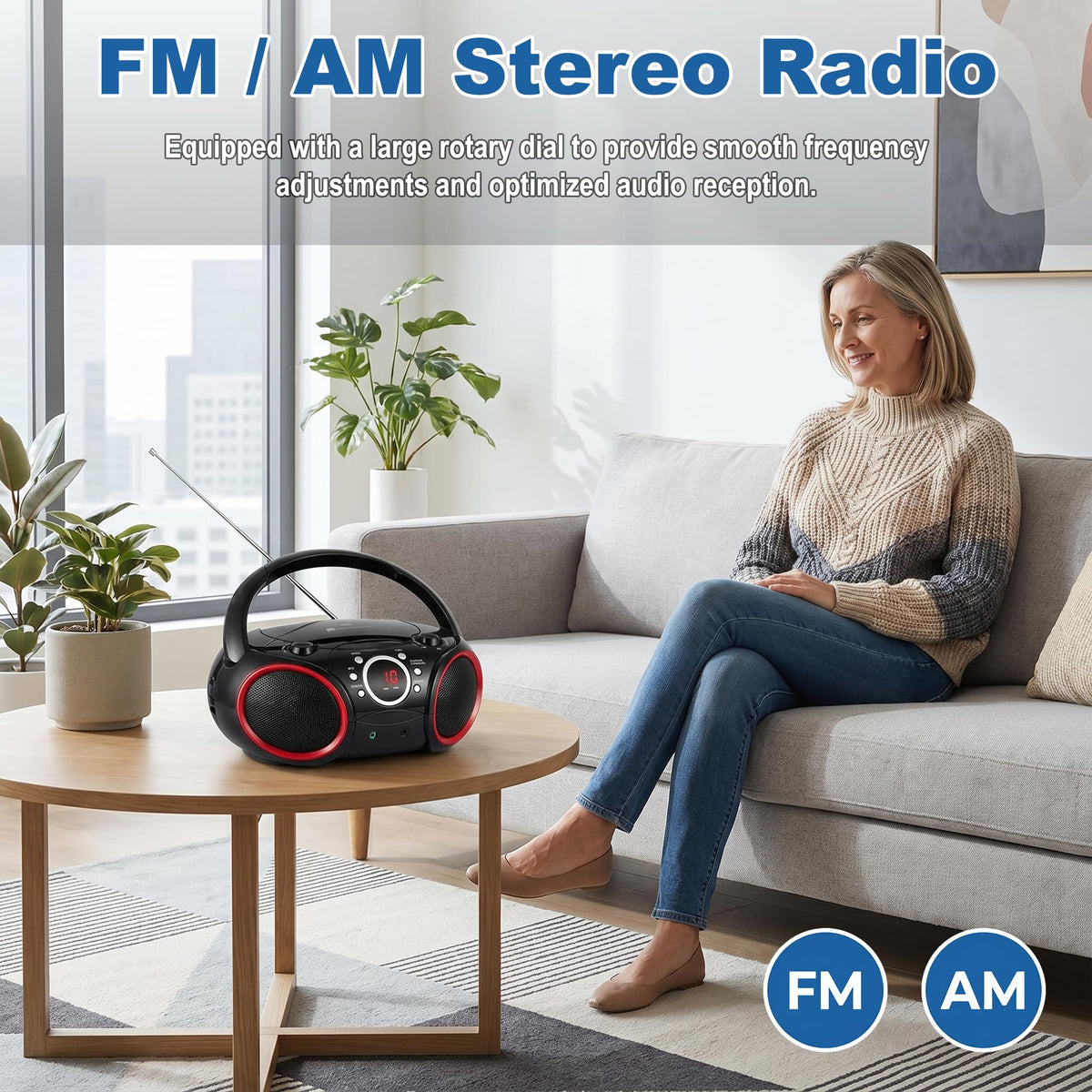 SINGING WOOD aux and headphone ports for connecting phones and private listening