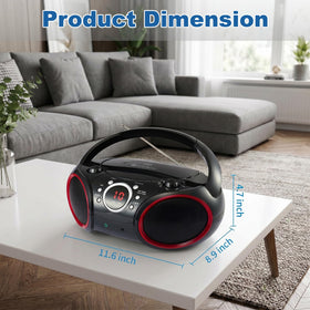 SINGING WOOD boombox at a picnic illustrating outdoor music convenience