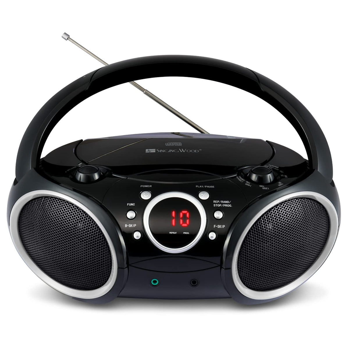 SINGING WOOD front view showing speakers and clear layout for easy listening