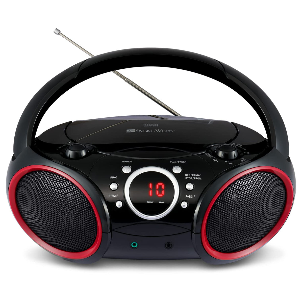 SINGING WOOD front view showing controls and speakers for easy operation