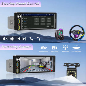 Single Din Car Stereo external microphone positioned for clearer hands-free calls