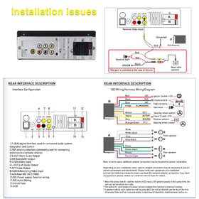 Single Din Car Stereo packaging and accessories including remote and mounting hardware