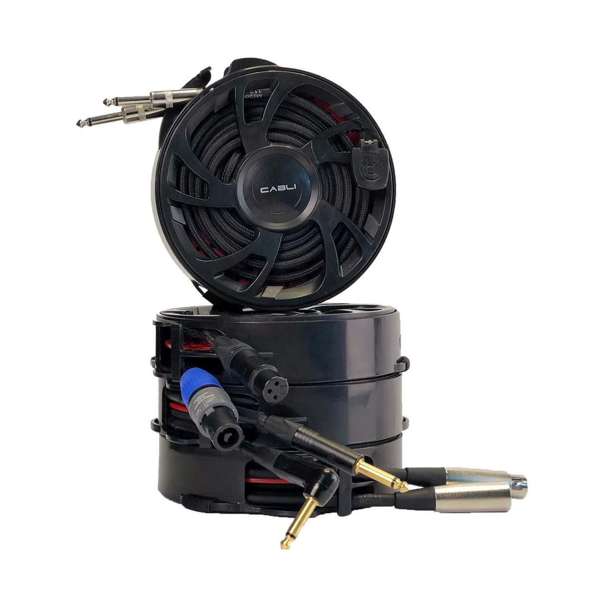 Compact 7-inch Cabli shown for easy storage between gigs.