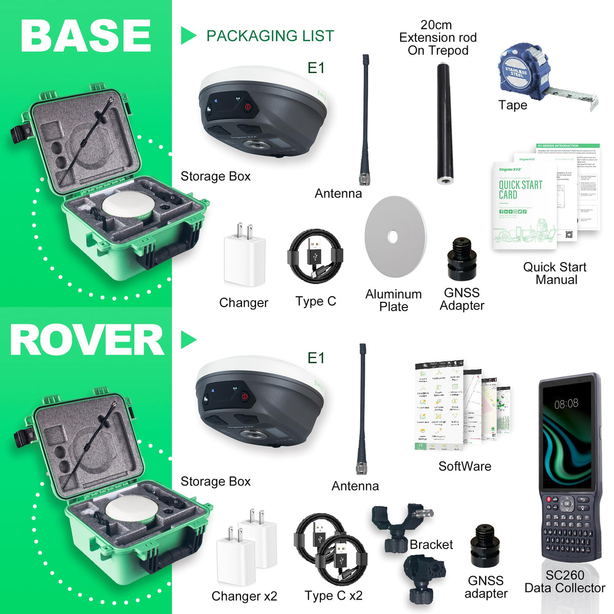 SingularXYZ E1 base station set up for long-range corrections