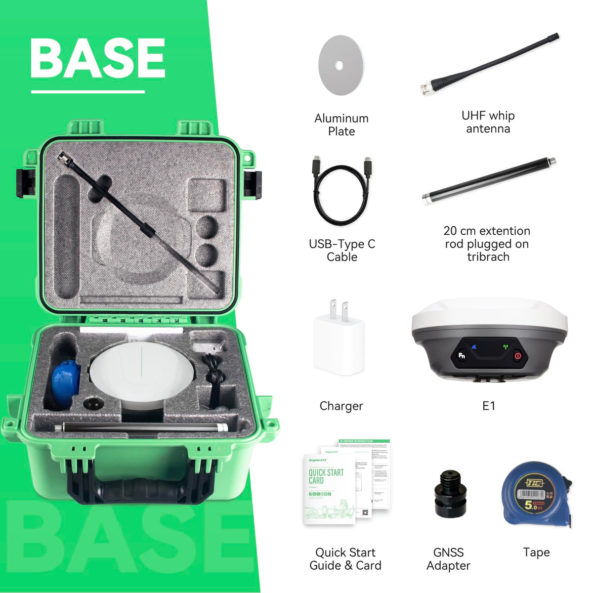 SingularXYZ E1 compact dimensions illustrate easy transport between survey sites.