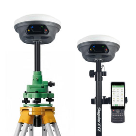 SingularXYZ E1 GNSS rover in field ready for precise measurements