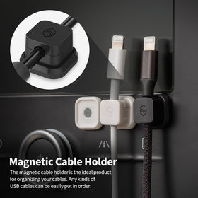 Sinjimoru cable holder for desk helps organize a clutter-free workspace.