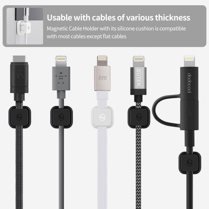 Sinjimoru car dashboard magnetic clip keeps cords in place during travel.