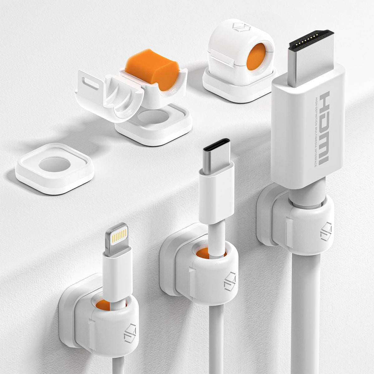 Sinjimoru front packaging showing six white clips and accessories for easy setup