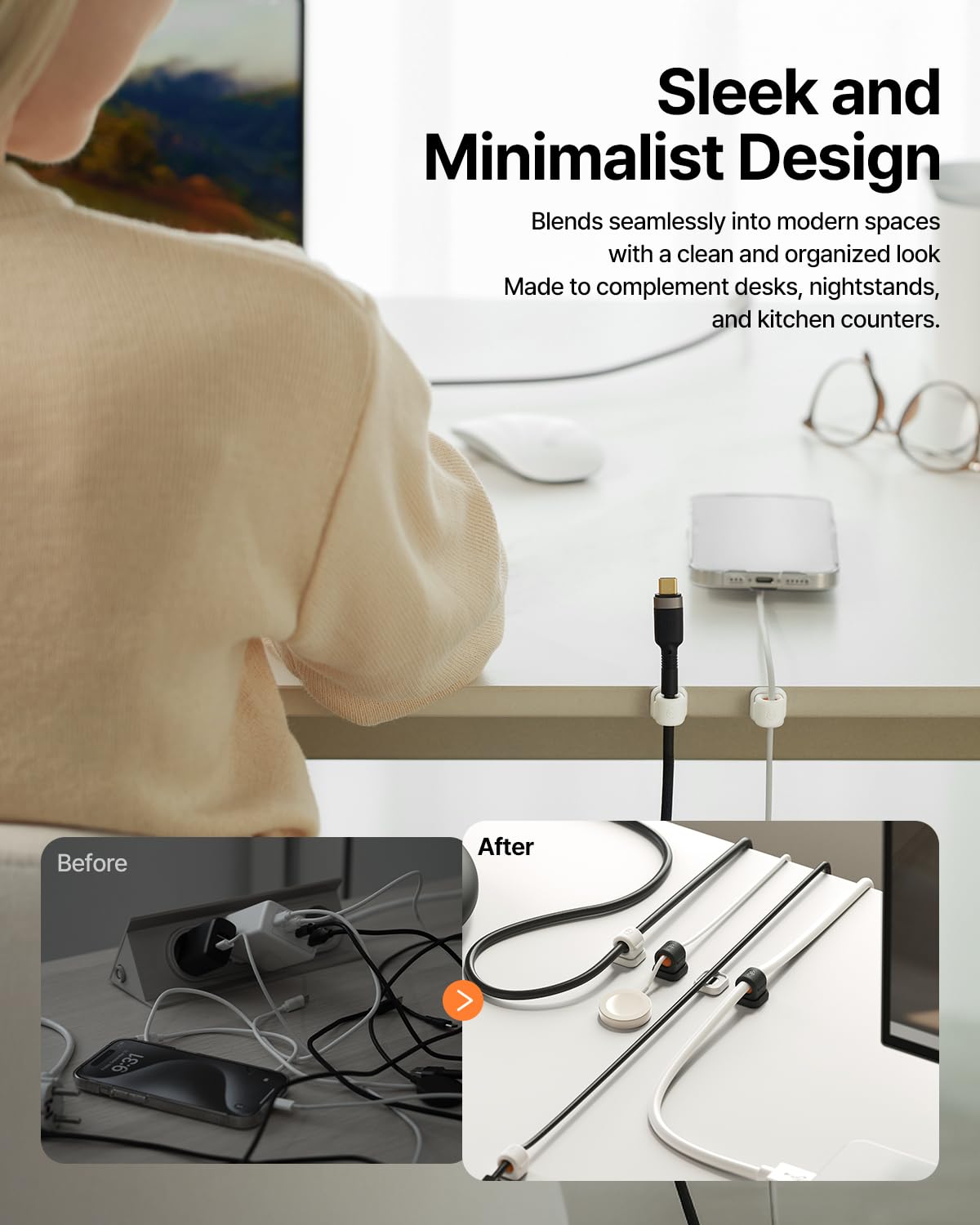 Sinjimoru securing HDMI and USB-C cables showing compatibility up to 7.5mm