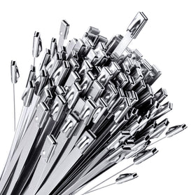 Sinlon 304 stainless zip ties 11.8-inch for durable outdoor fencing.