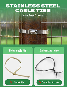 Sinlon 11.8-inch ties provide ample coverage for large backyard projects.