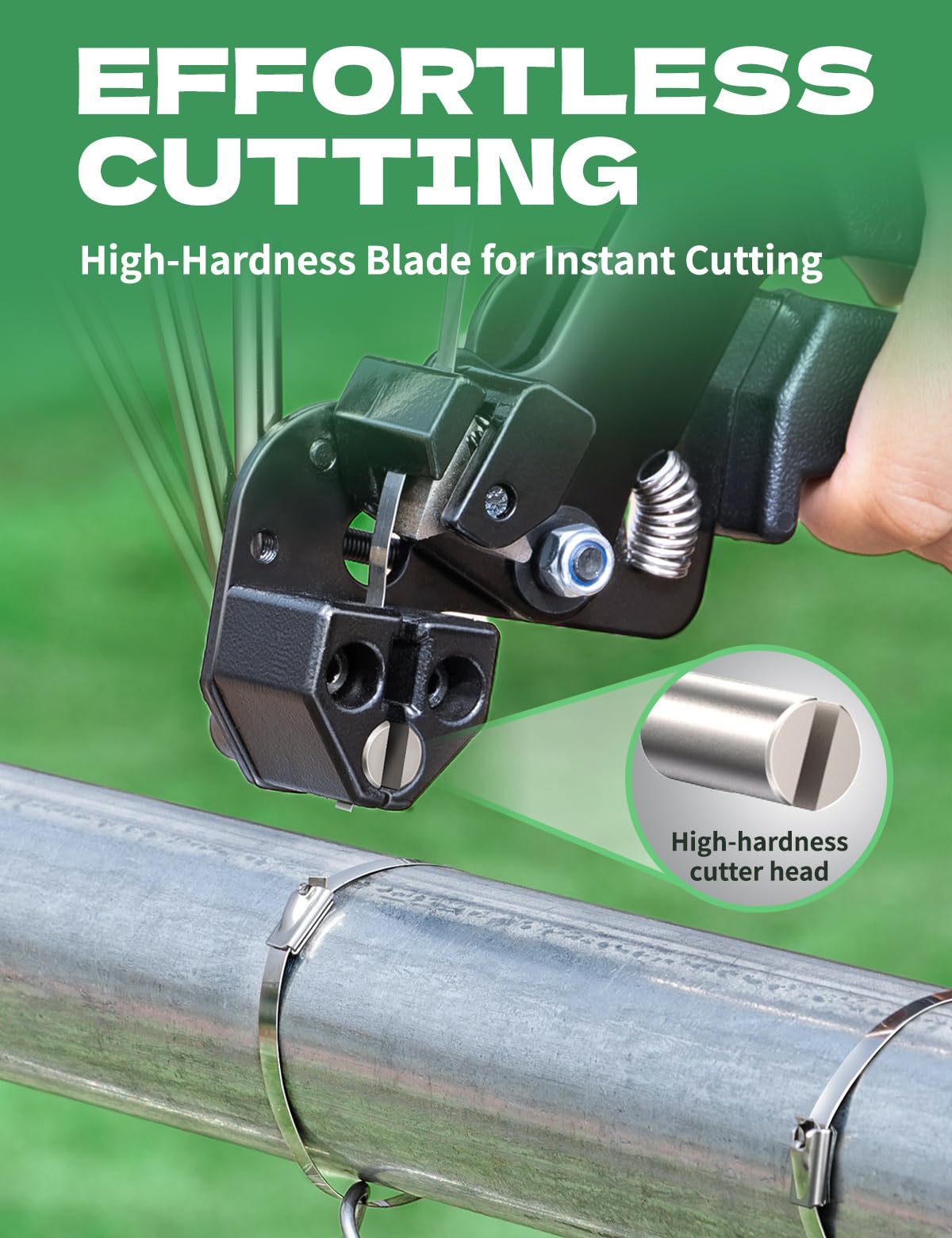 Sinlon cutting action image of tool trimming tie flush for safer finish