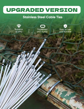 Sinlon heavy-duty fence ties 198lb rating for secure chain-link repairs.