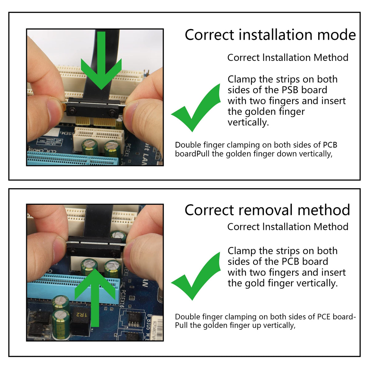SinLoon PCIe extension cable packaging and contents for easy setup