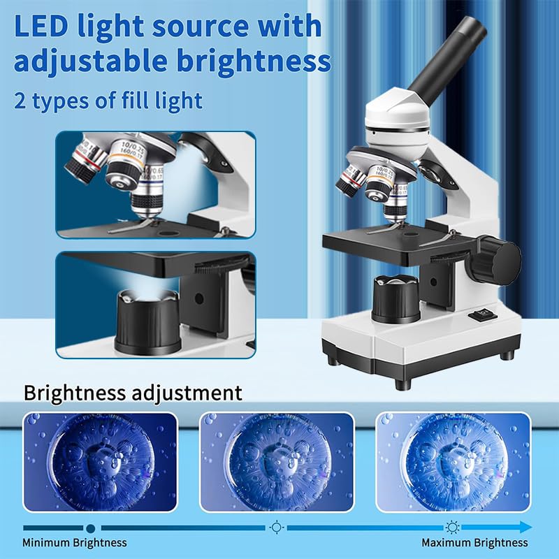 sino optical accessory kit laid out showing slides tweezers and educational tools
