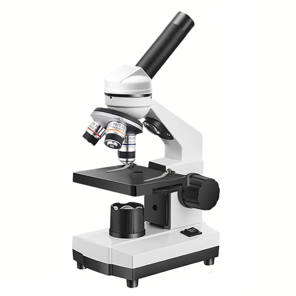 sino optical front view showing microscope body and eyepieces for clear setup