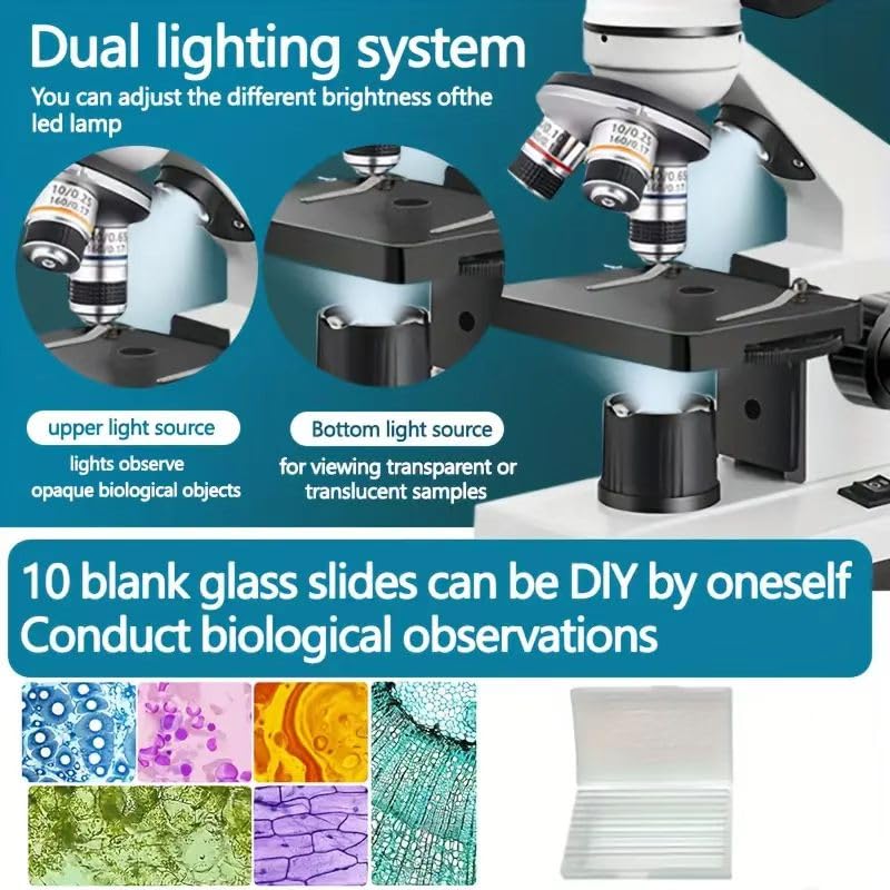 sino optical prepared slide closeup showing specimen detail for classroom demonstration